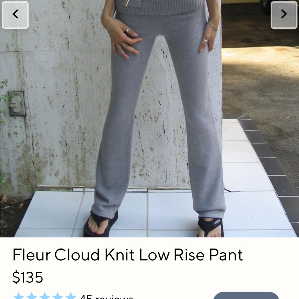 Frankie’s Bikini Aimee Cloud Knit Zip Up Hoodie Fleur Cloud Knit Low Rise Pant